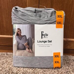 Felina‎ Heather Gray Lounge Set - Cozy Crewneck & Joggers
